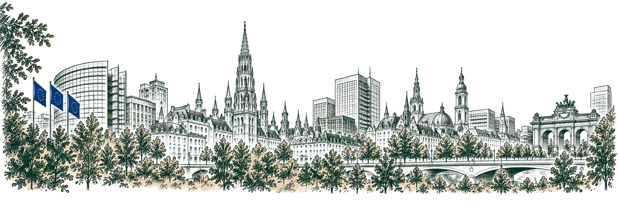 Brussels skyline