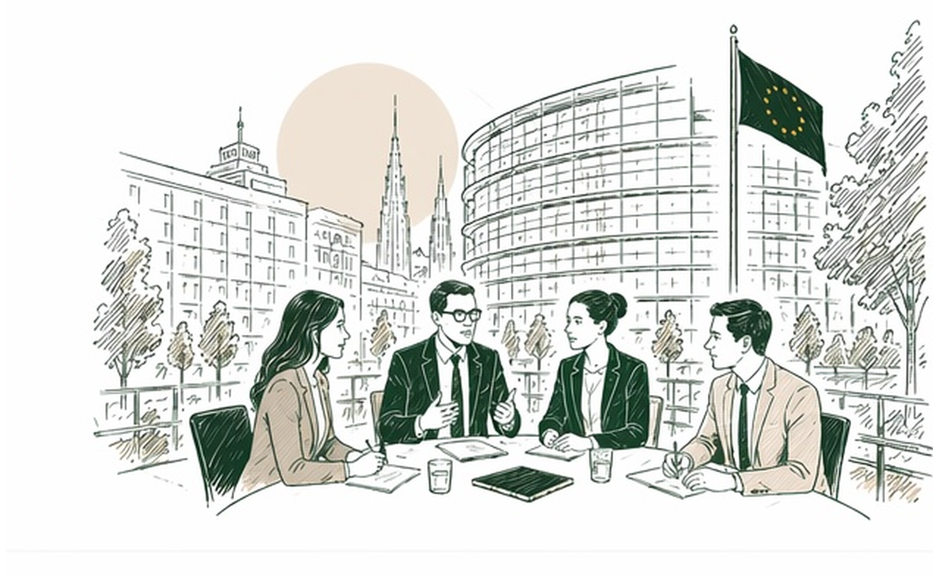 People meeting in Brussels